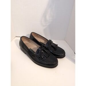 Cole Haan Tassel Loafers USA Made Black Leather Dress Shoes 13 D